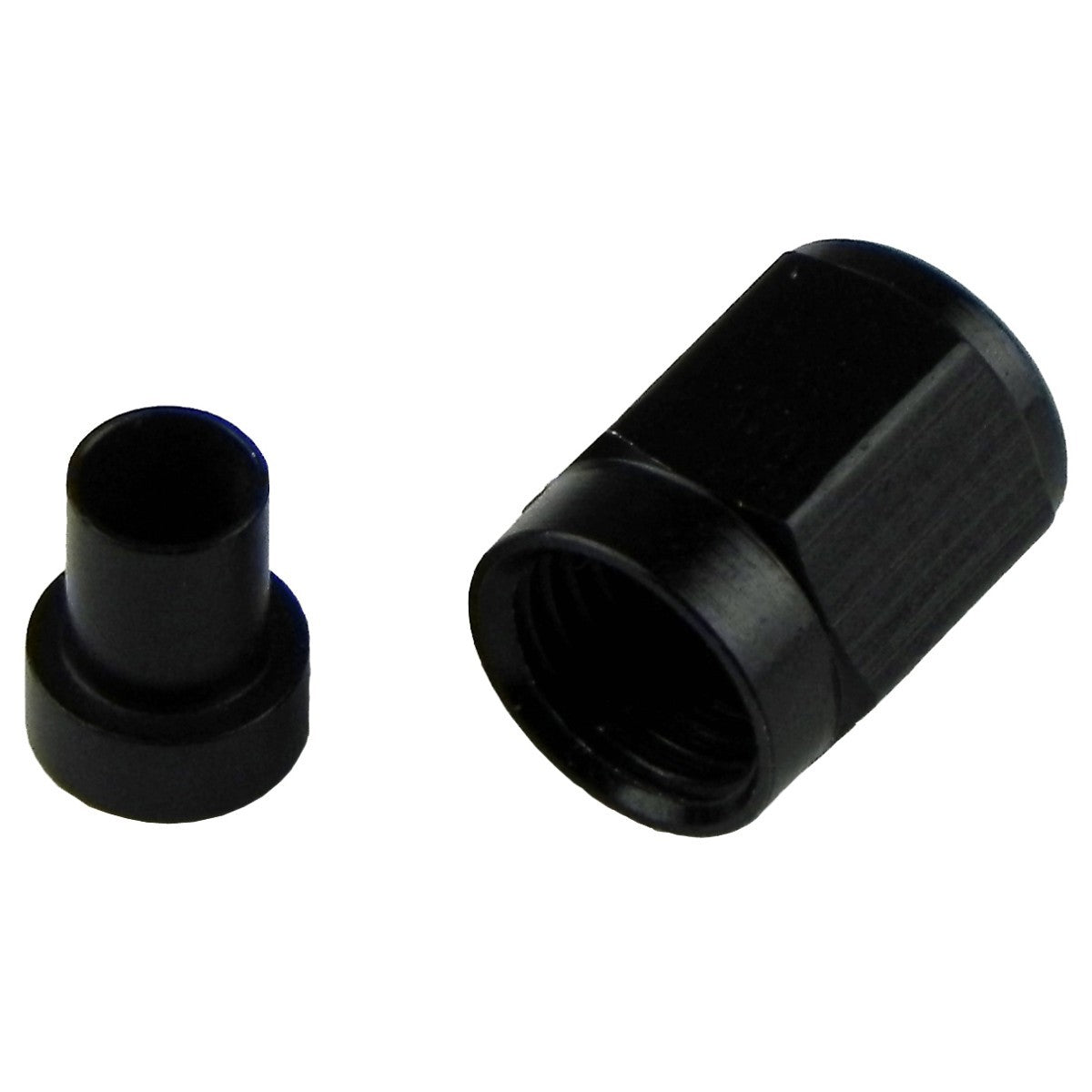 Inline Tube -3AN Nut & Sleeve Set – Steel, 3/16" Tube Size, 3/8-24 SAE Thread