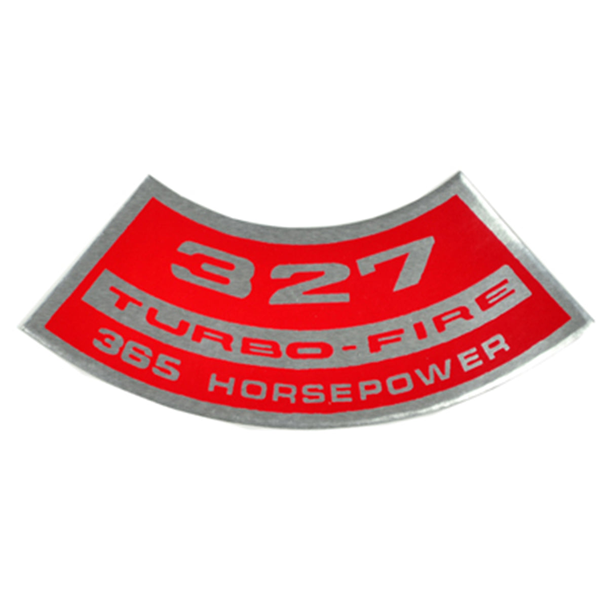 327 TURBO-FIRE 365 HP Small Block Air Cleaner Decal. – Inline Tube