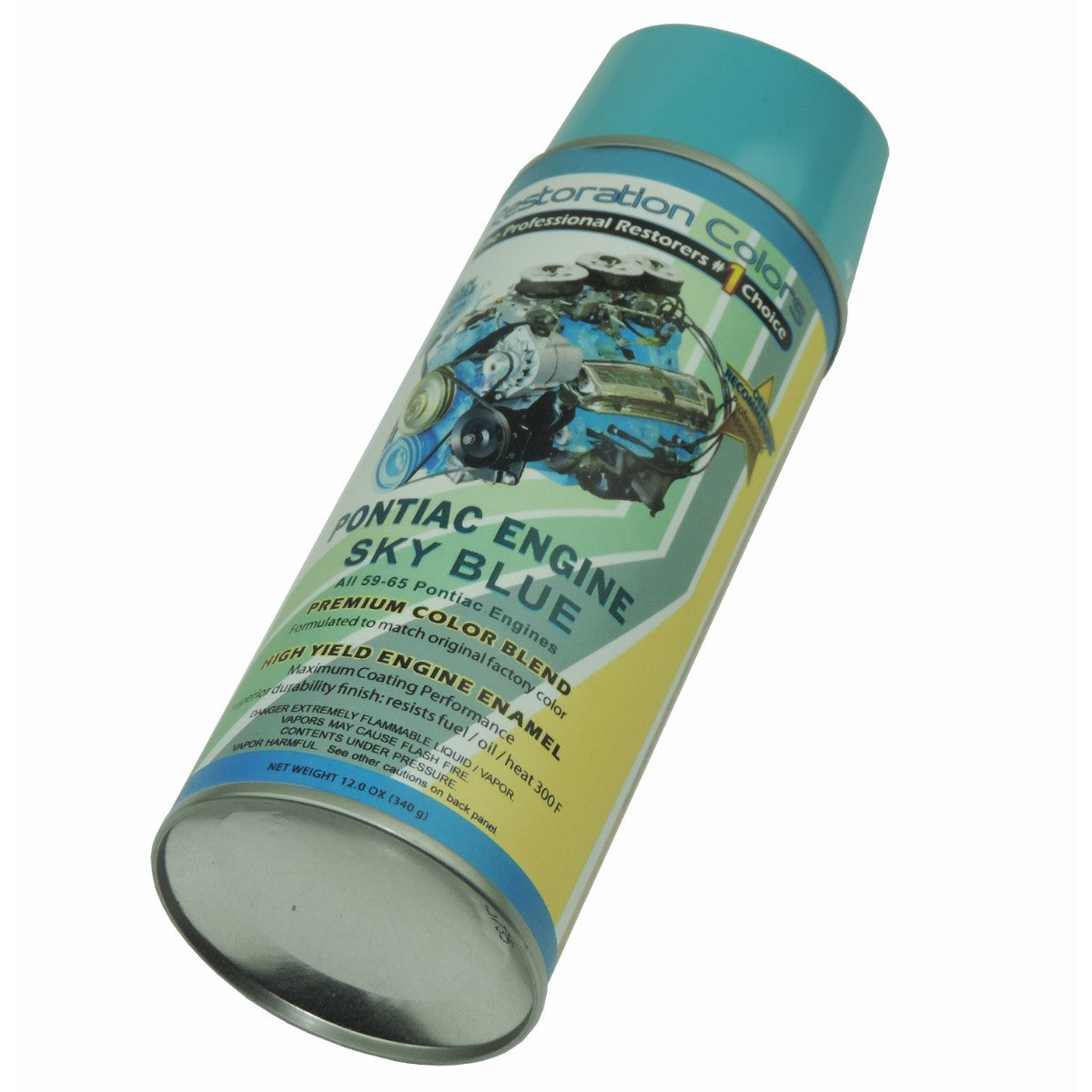 1959-65 Pontiac all V8 Engine Sky Blue Paint 1pc – Inline Tube