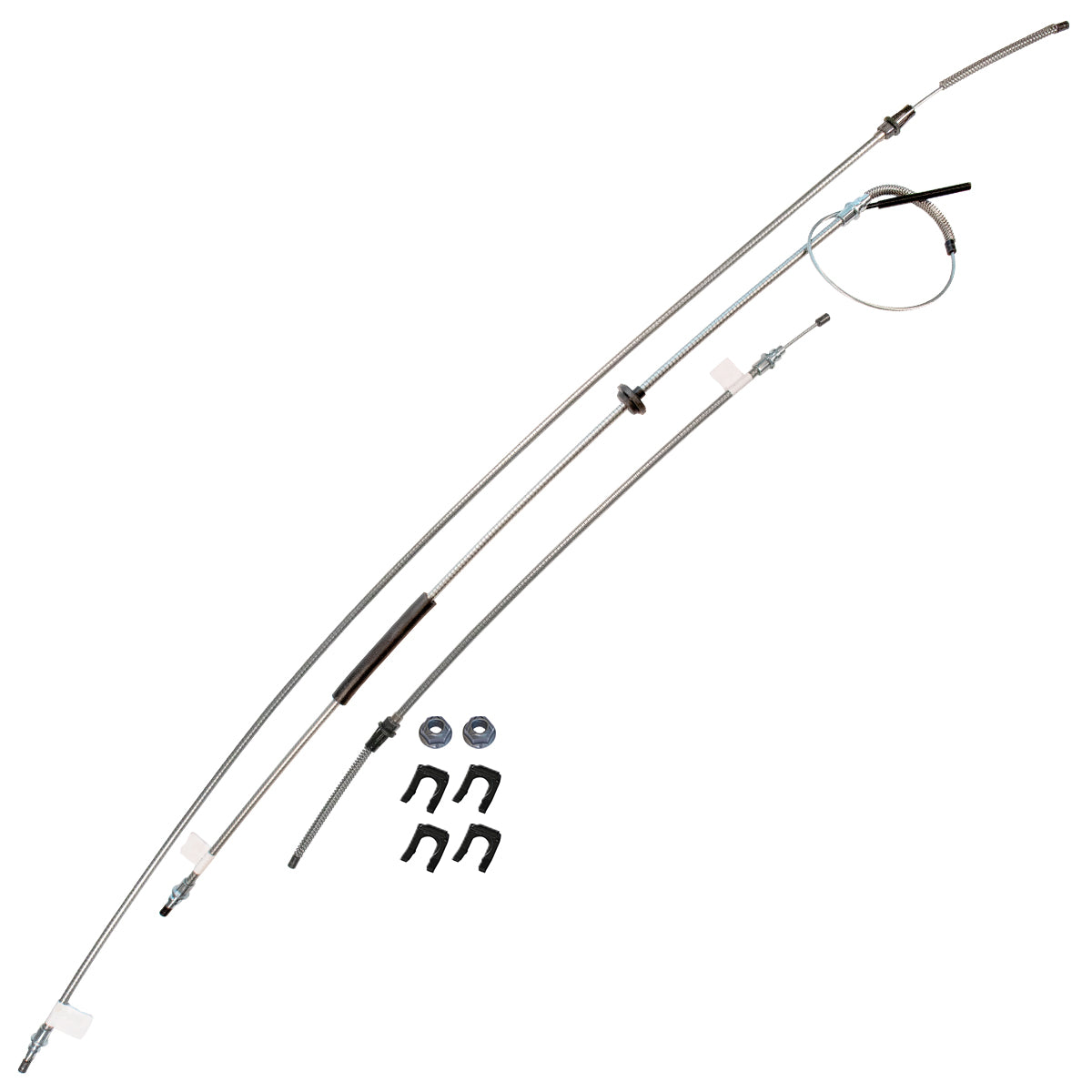 シャボン80 1978-80 Jeep CJ-7 Complete Parking Brake Cable Kit, Stainless