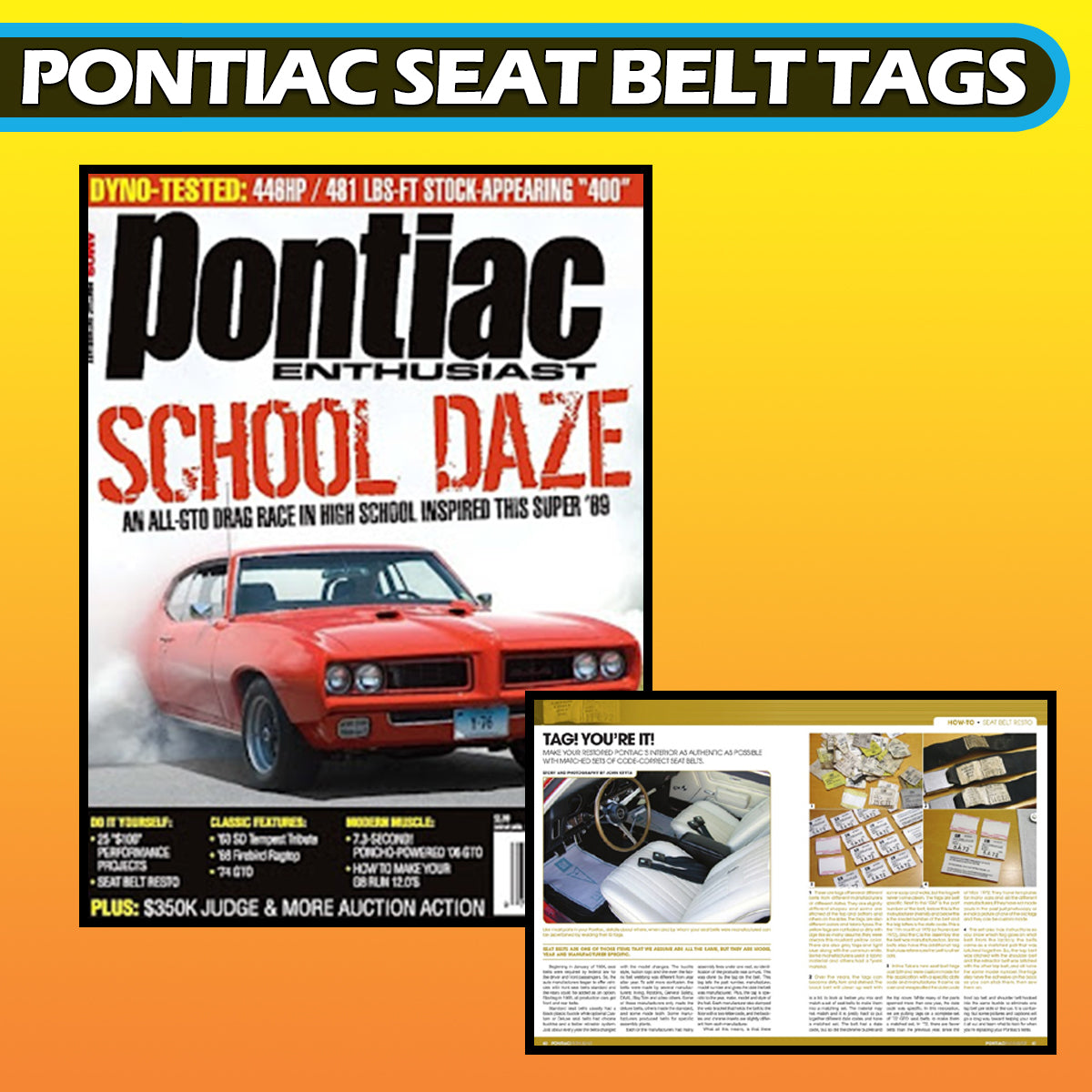 Pontiac Seat Belt Tags - Pontiac Enthusiast June 2010
