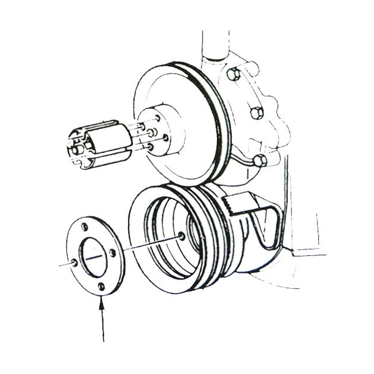 1969-72 Oldsmobile Crank Pulley Reinforcement Spacer, Also 1979 Trans Am Olds 403 Engine