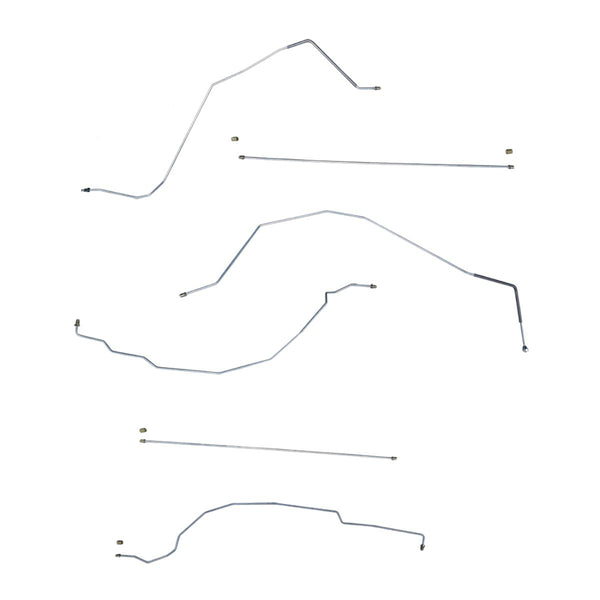 2000-04 Oldsmobile Alero, Power Disc, Four Wheel Disc w/ ABS (Top of ABS), Mid Chassis Brake Line Kit 7pc, OE Steel