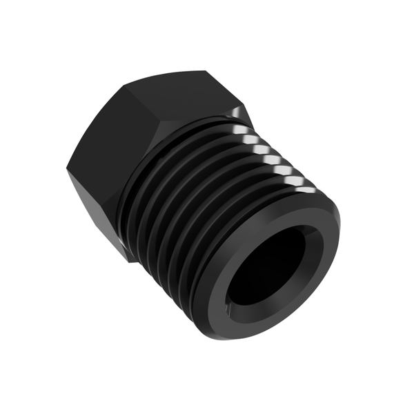 Tube Nut 1/2"-20 with 1/2" Hex, Black