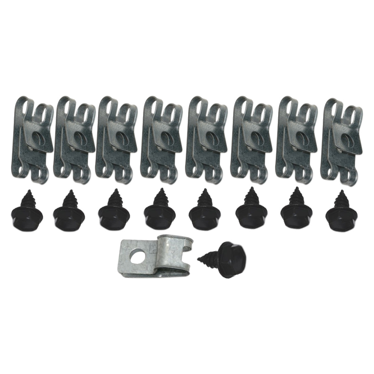 1973-77 GM Chevelle Monte Carlo El Camino Fuel Line Clip Kit - w/Return 18pc