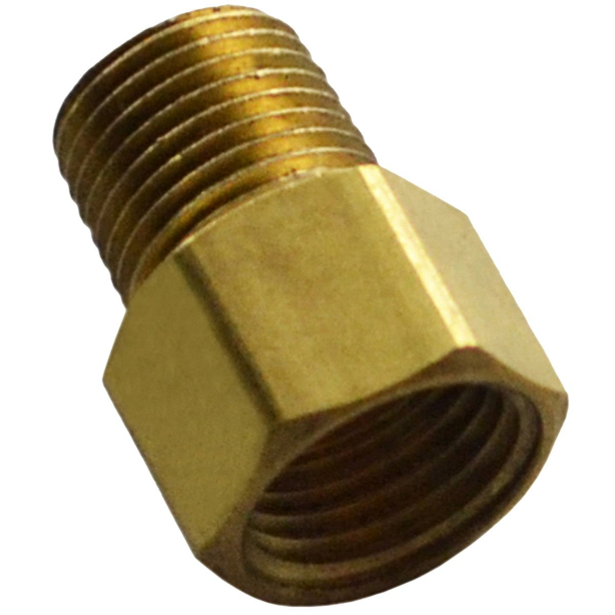 Brass Adapter Male 1/8" Pipe To Female 7/16"-24 Inverted Flare