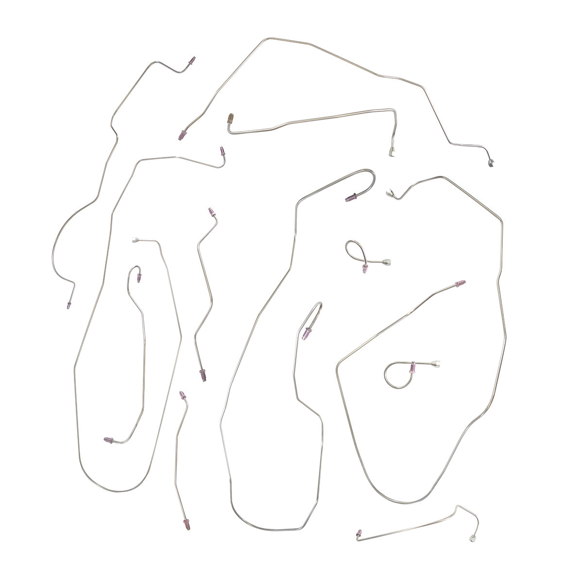 1967 Austin Healey Brake Line Kit 12pc, OE Steel