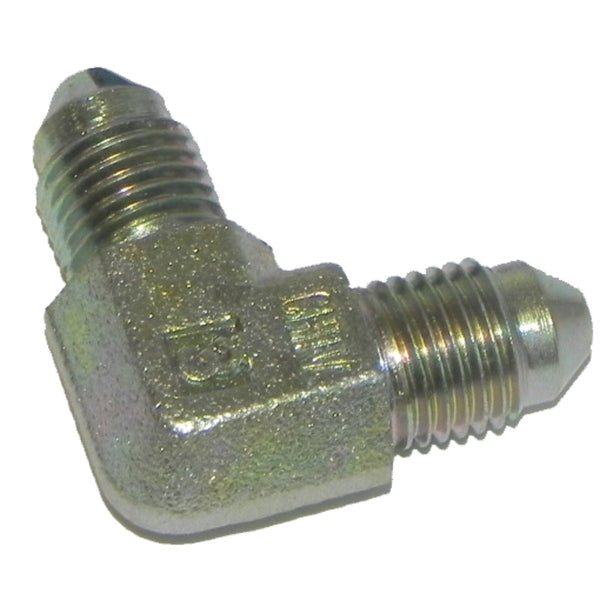 -3AN Male To -3AN Male 90 Degree Elbow - Plated Steel