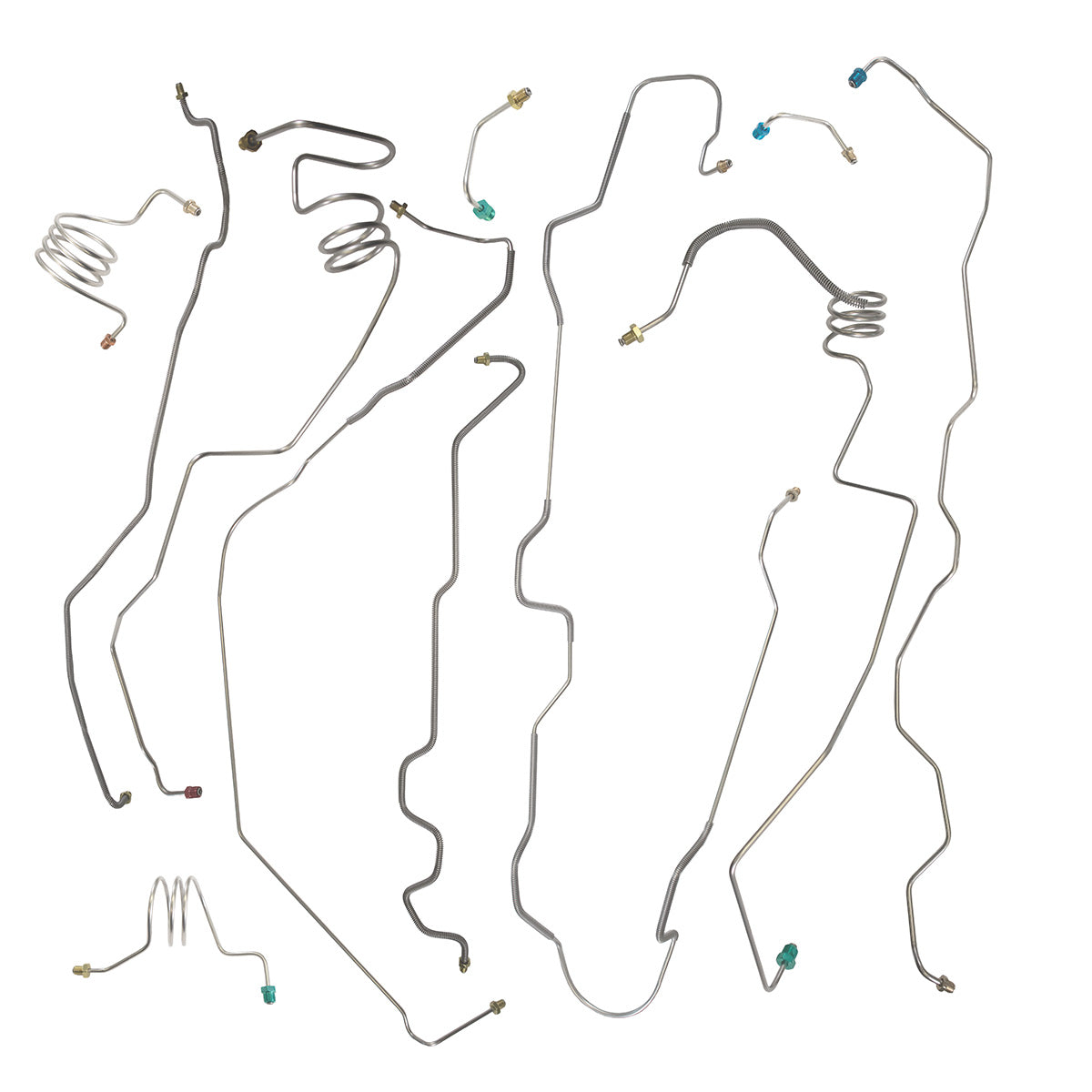 1985-94 Chevrolet GMC Astro Safari Four-Wheel ABS RWD Brake Line Kit 11pc, OE Steel