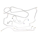 1968-69 American Motors AMX Power Drum Brake Line Kit 8pc, OE Steel