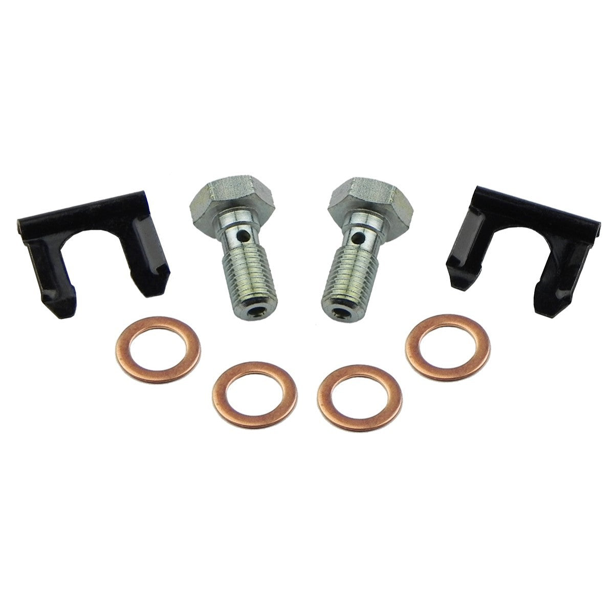 10mm x 1.25 Banjo Bolts w/Clips Pair