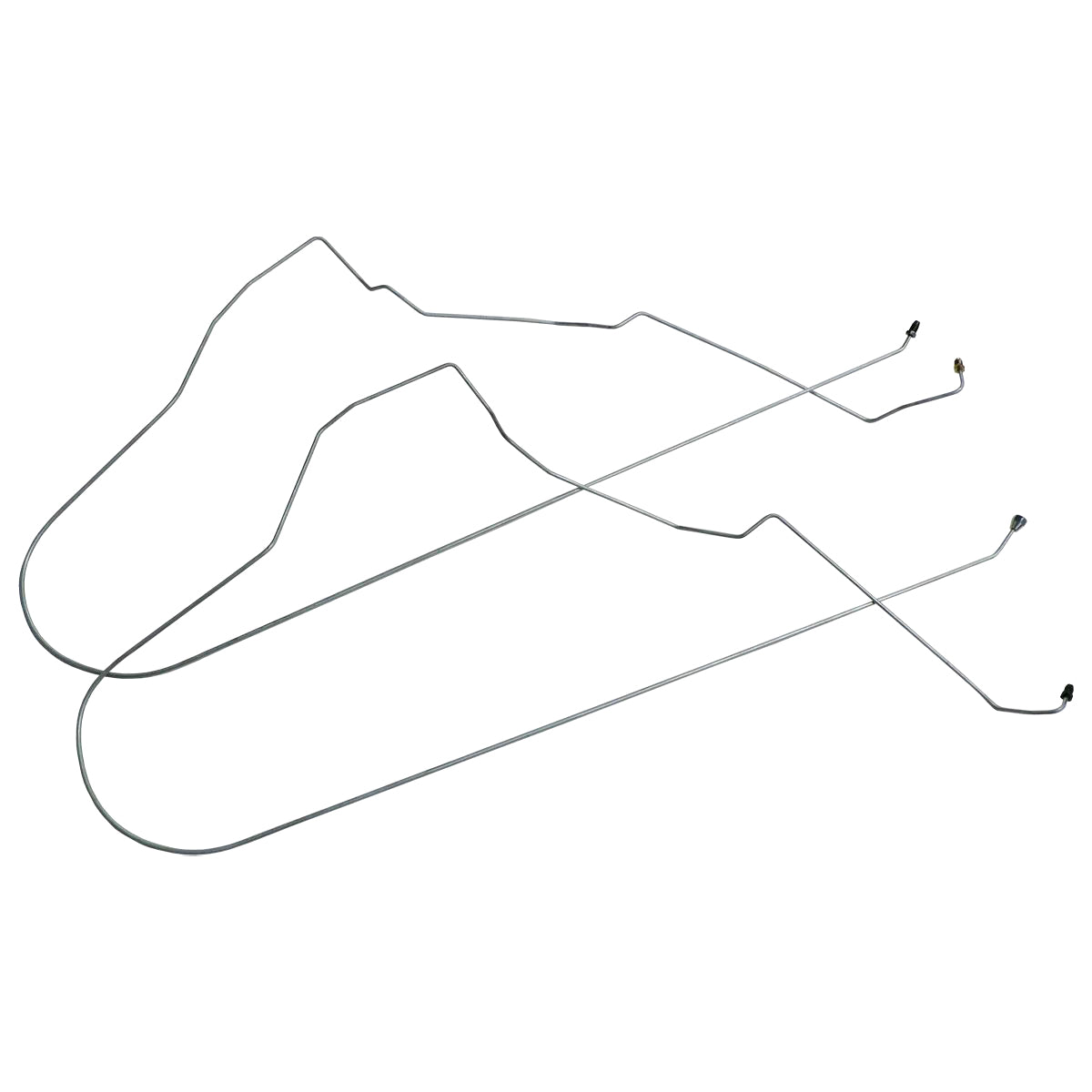 1997-99 Buick Century Rear Drum w/Four-Wheel ABS 3/16" F to R Brake Lines 2pc, OE Steel