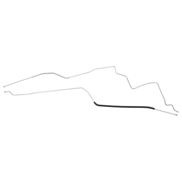 1970-72 Buick Skylark GS Hardtop (DS Routing) 3/8" Main Fuel Lines 2pc, OE Steel