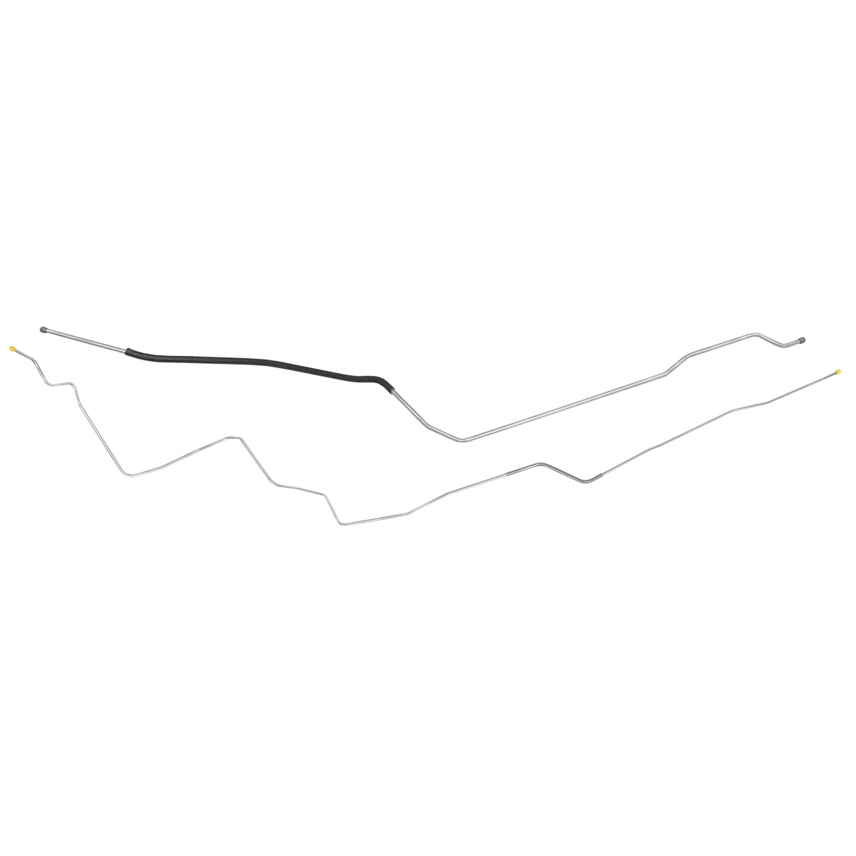 1970-72 Buick Skylark GS Convertible (DS Routing) 1/4" Fuel Return Lines 2pc, OE Steel