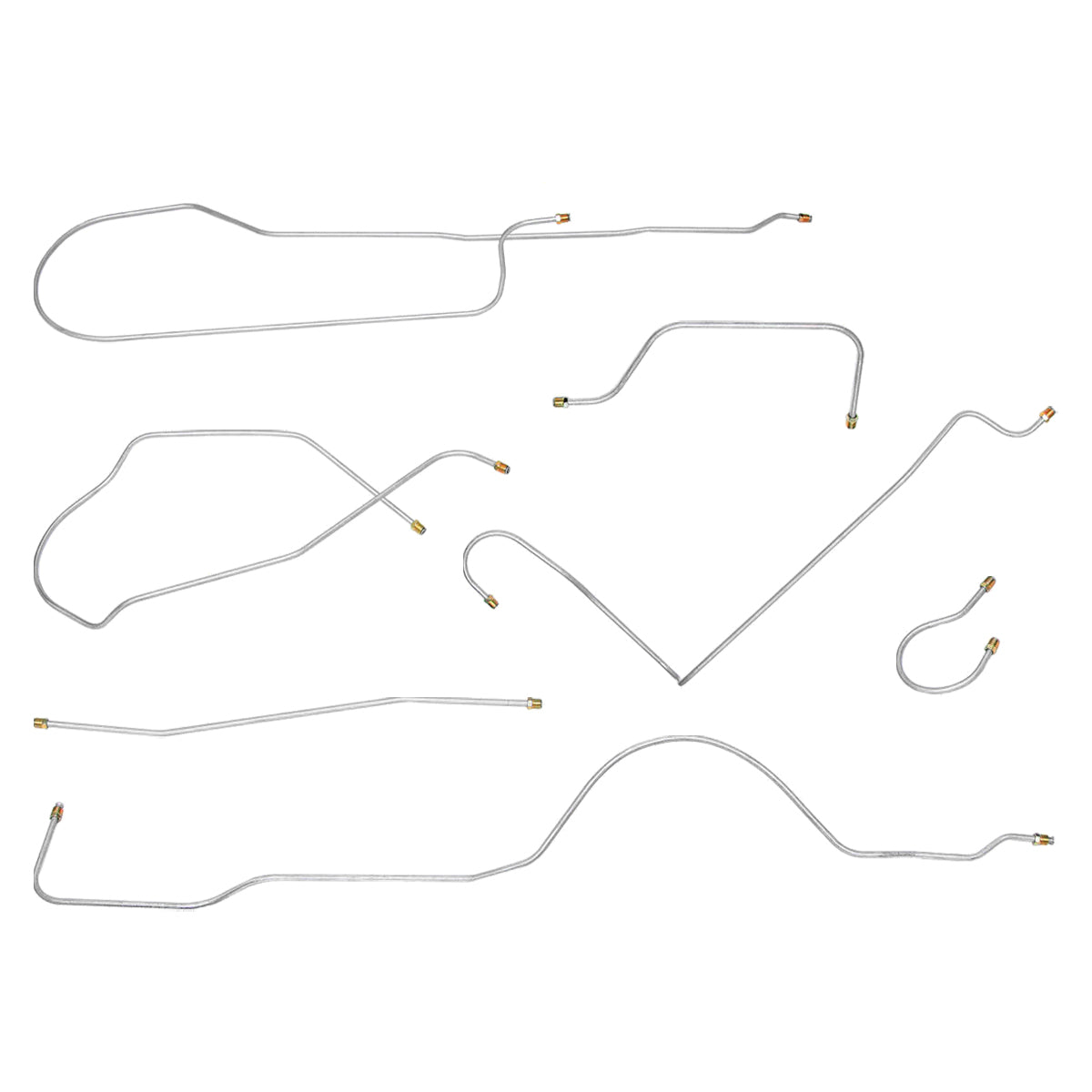 1966 Buick LeSabre Power Drum Brake Line Kit 6pc, OE Steel