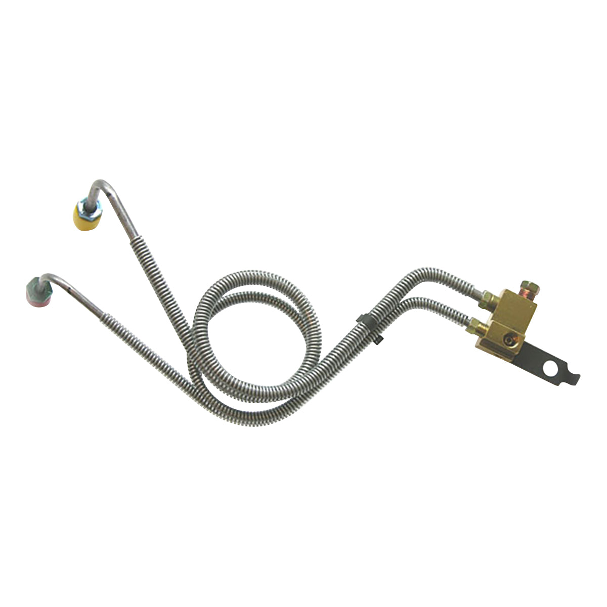 1966 GM A-Body Dual-Reservoir Master Conversion Distribution Block With Master Cylinder Lines, Manual Brakes