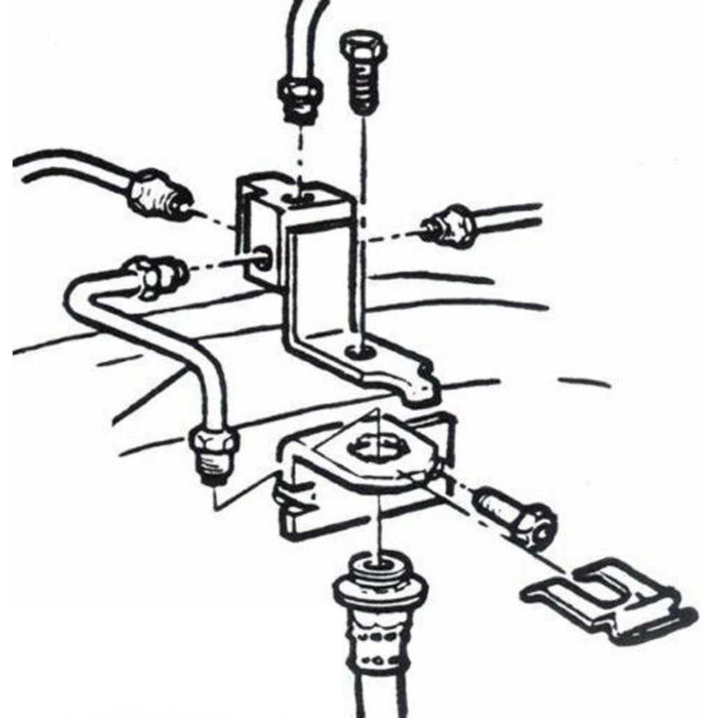 1966 Pontiac Bonneville Catalina Grand Prix Distribution Block for Conversion to Dual-Reservoir Master Cylinder or Disc Brakes, 1pc
