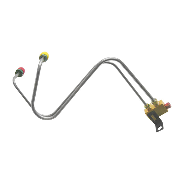 1966 Pontiac Full-Size Car Power Brake Dual-Reservoir Master Cylinder Conversion Block & Lines, OE Steel