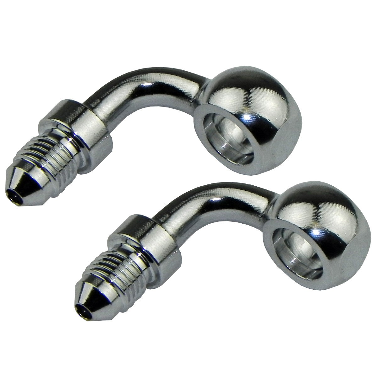 3/8" or 10mm Hole w/ Male 3an, 90 Degree Angle, Pair