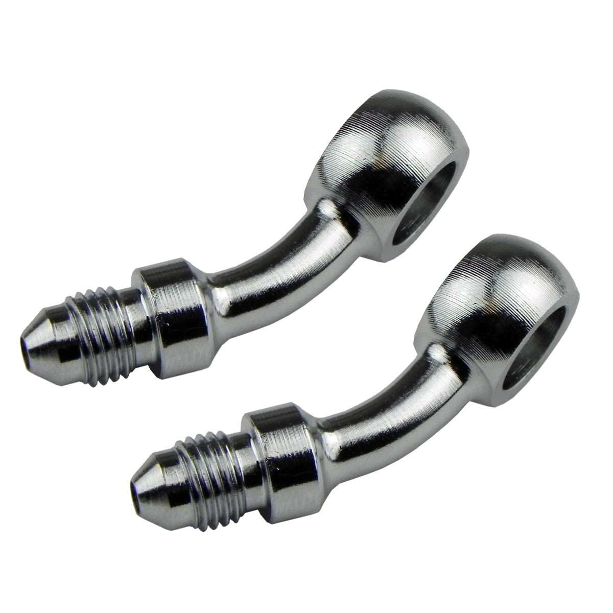 -3AN to 3/8 Banjo 35 Degree Angled Fitting, Pair