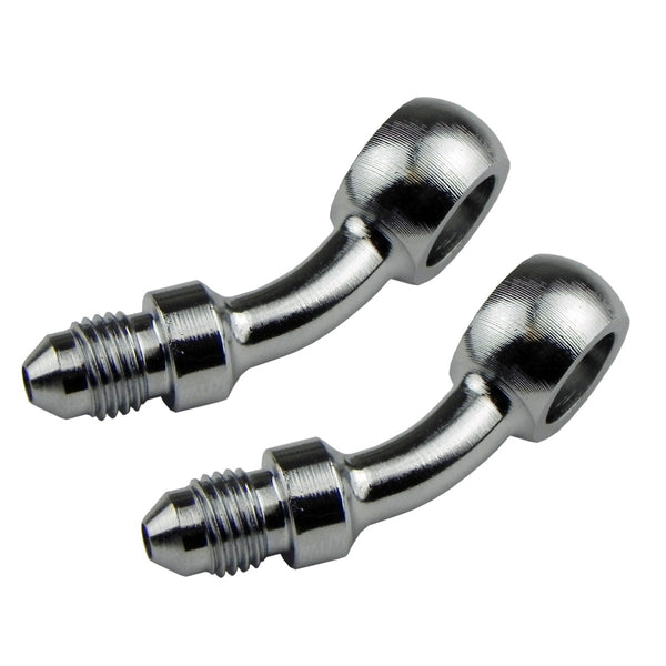 -3AN to 7/16 Banjo 35 Degree Angled Fitting, Pair