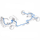 1957 Oldsmobile Ninety-Eight 126" WB Manual Drum Brake Line Kit 6pc, Stainless