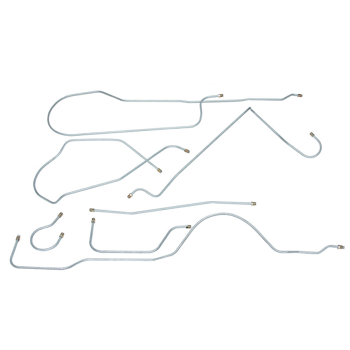 1937-38 Buick Special Series 40 122" WB 1/4" Brake Line Kit 7pc, OE Steel