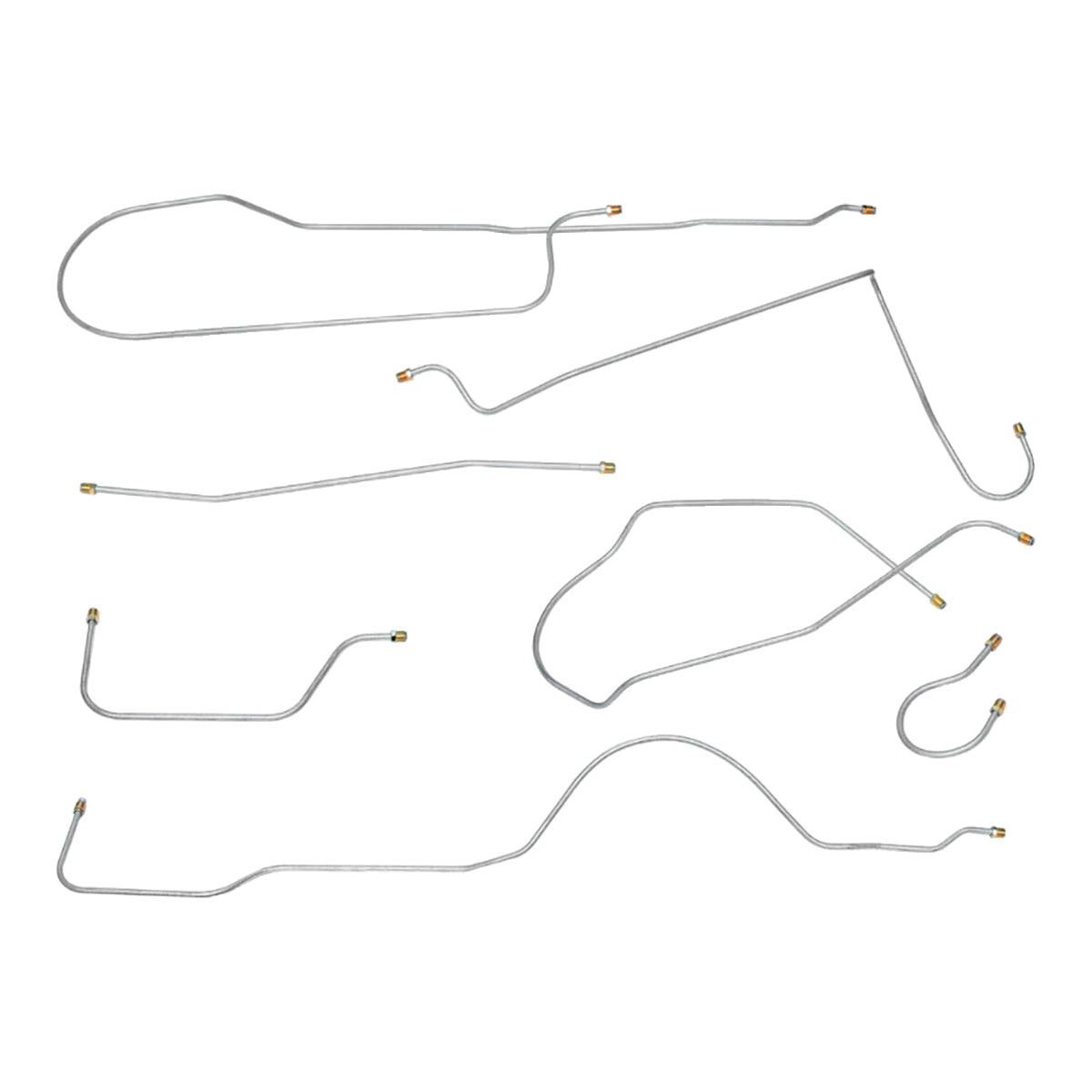 1940 Buick Series 60 Century & Series 70 Roadmaster, Manual Drum, Complete Brake Line Kit 5pc, OE Steel