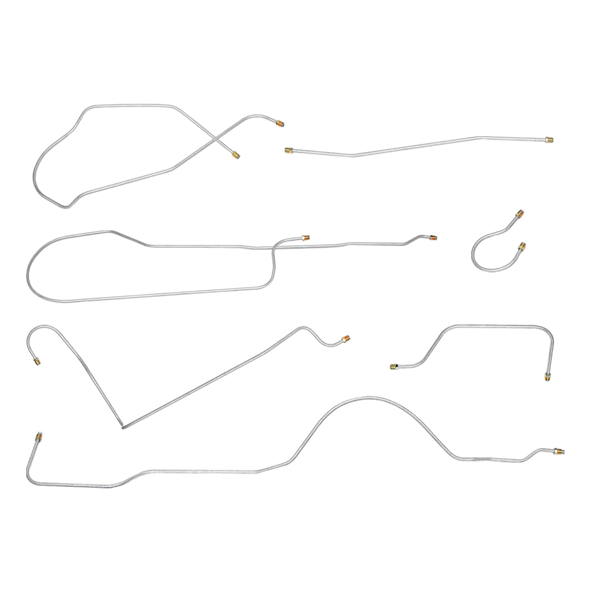 1949 Buick Roadmaster Series 70 Manual Drum Brake Line Kit, OE Steel