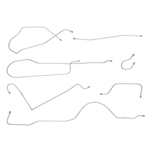 1949 Buick Roadmaster Series 70 Manual Drum Brake Line Kit, OE Steel