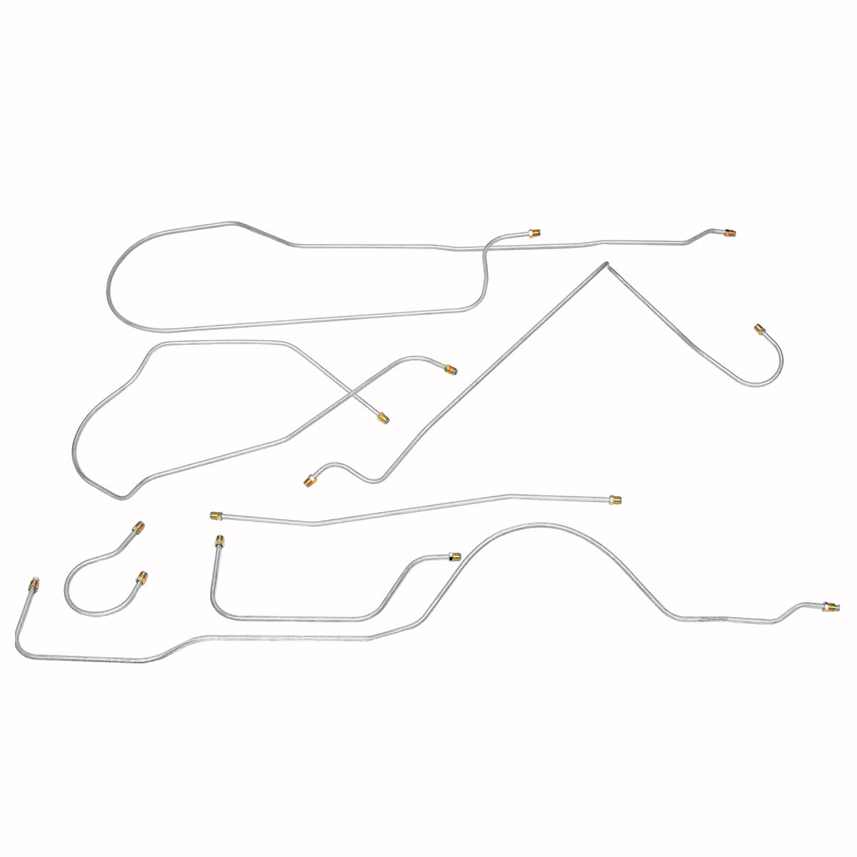 1952 Buick Roadmaster Series 70 (Only) Complete Manual Brake Line Kit 6pc, OE Steel