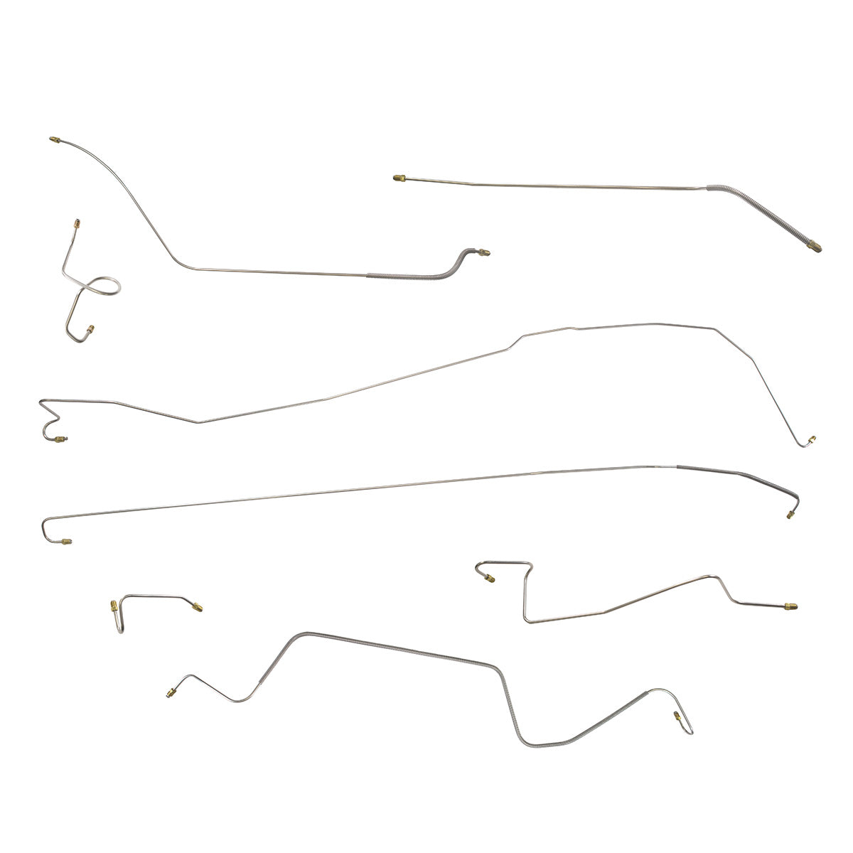 1956 Buick Super/Roadmaster Power Drum Brake Line Kit 8pc, OE Steel