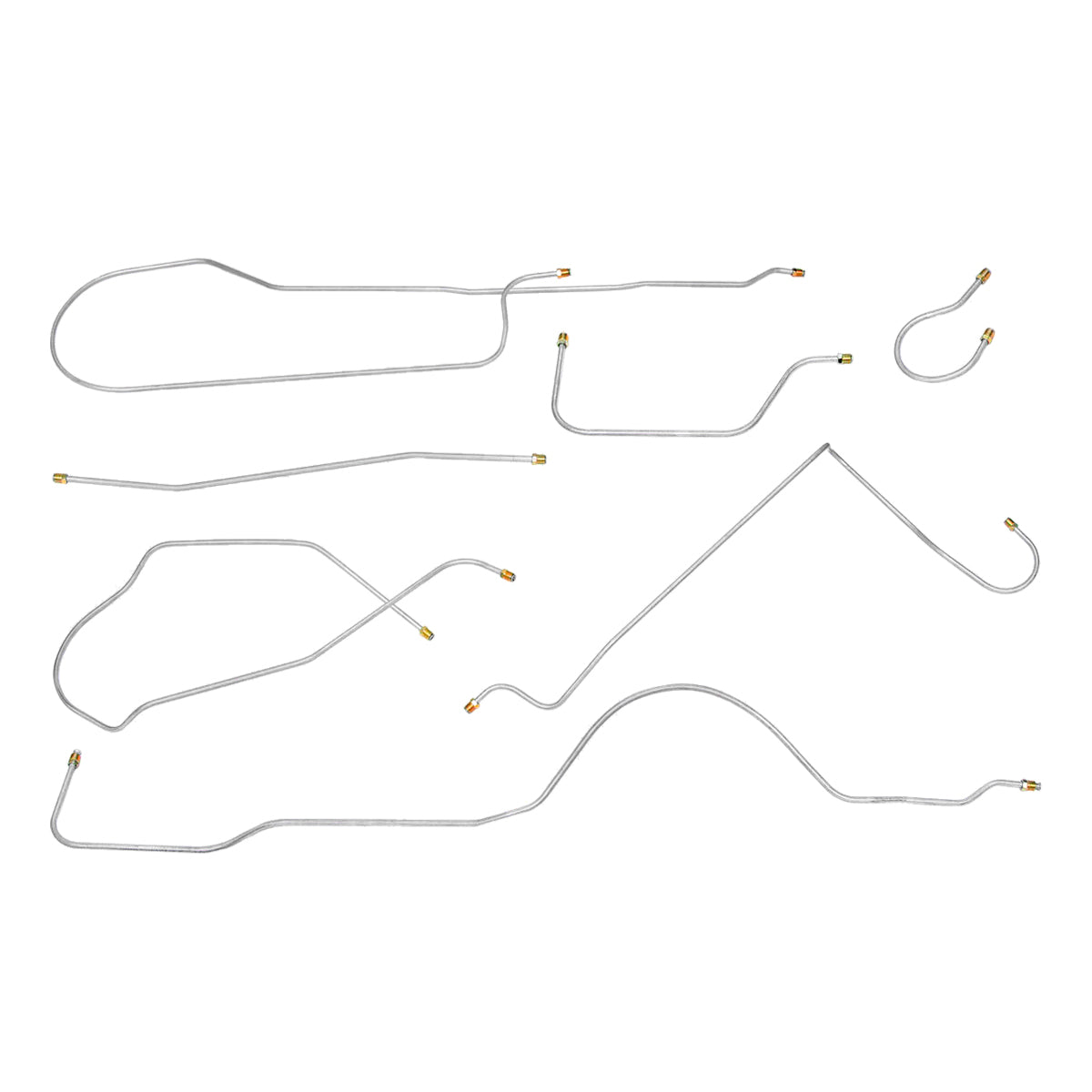 1957 Buick Special/Century Power Brake Line Kit 7pc, Series 40 & 60 Only, OE Steel