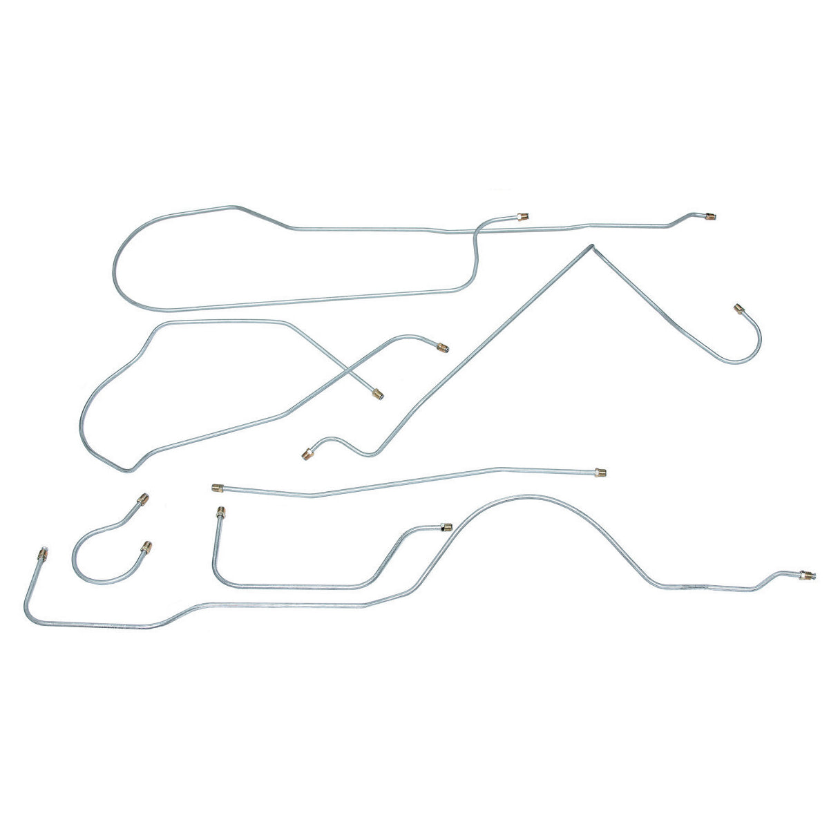 1958 Buick Super/Roadmaster Power Drum Brake Line Kit 6pc, OE Steel