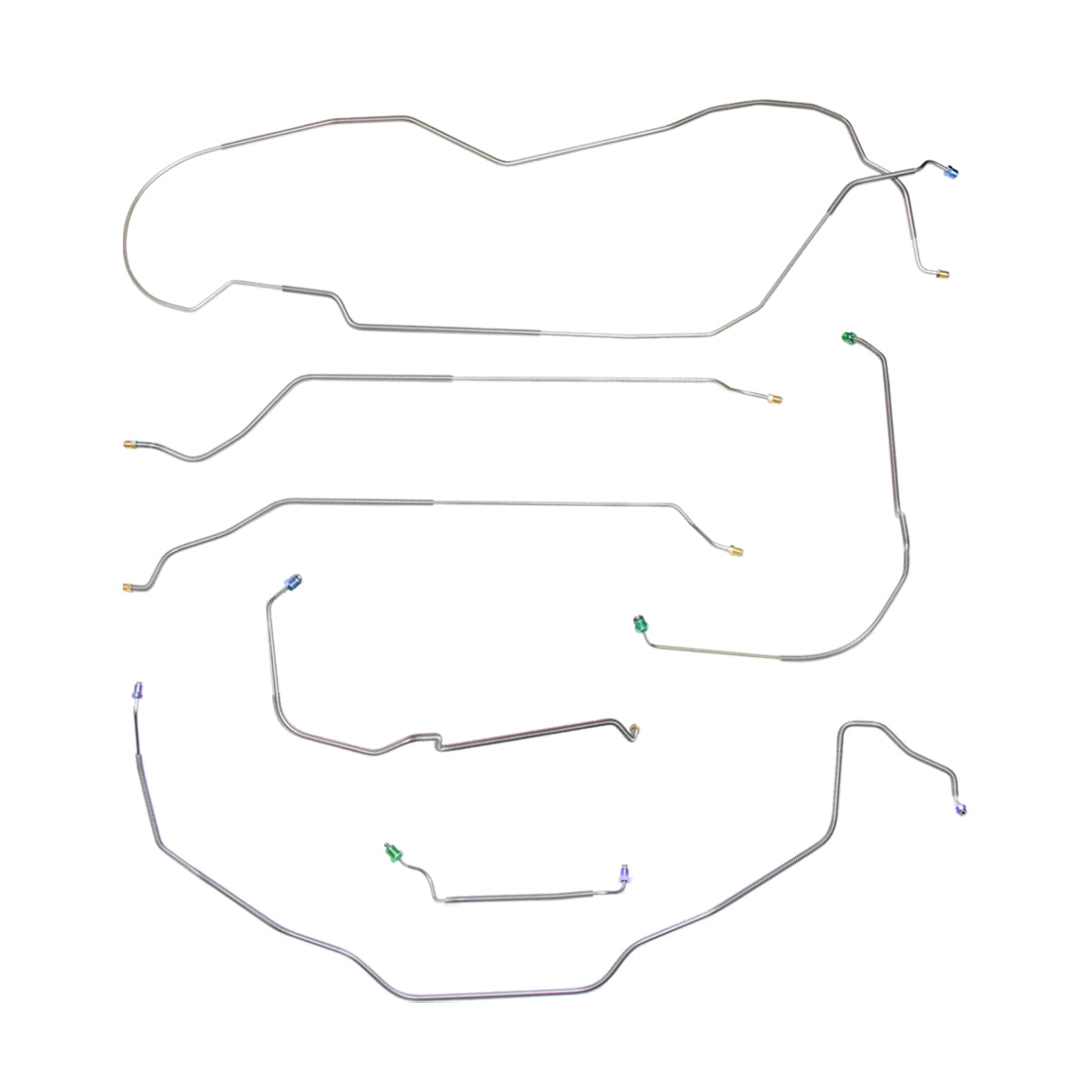 1974-76 Buick Centurion/LeSabre Power Disc Brake Line Kit 7pc, OE Steel