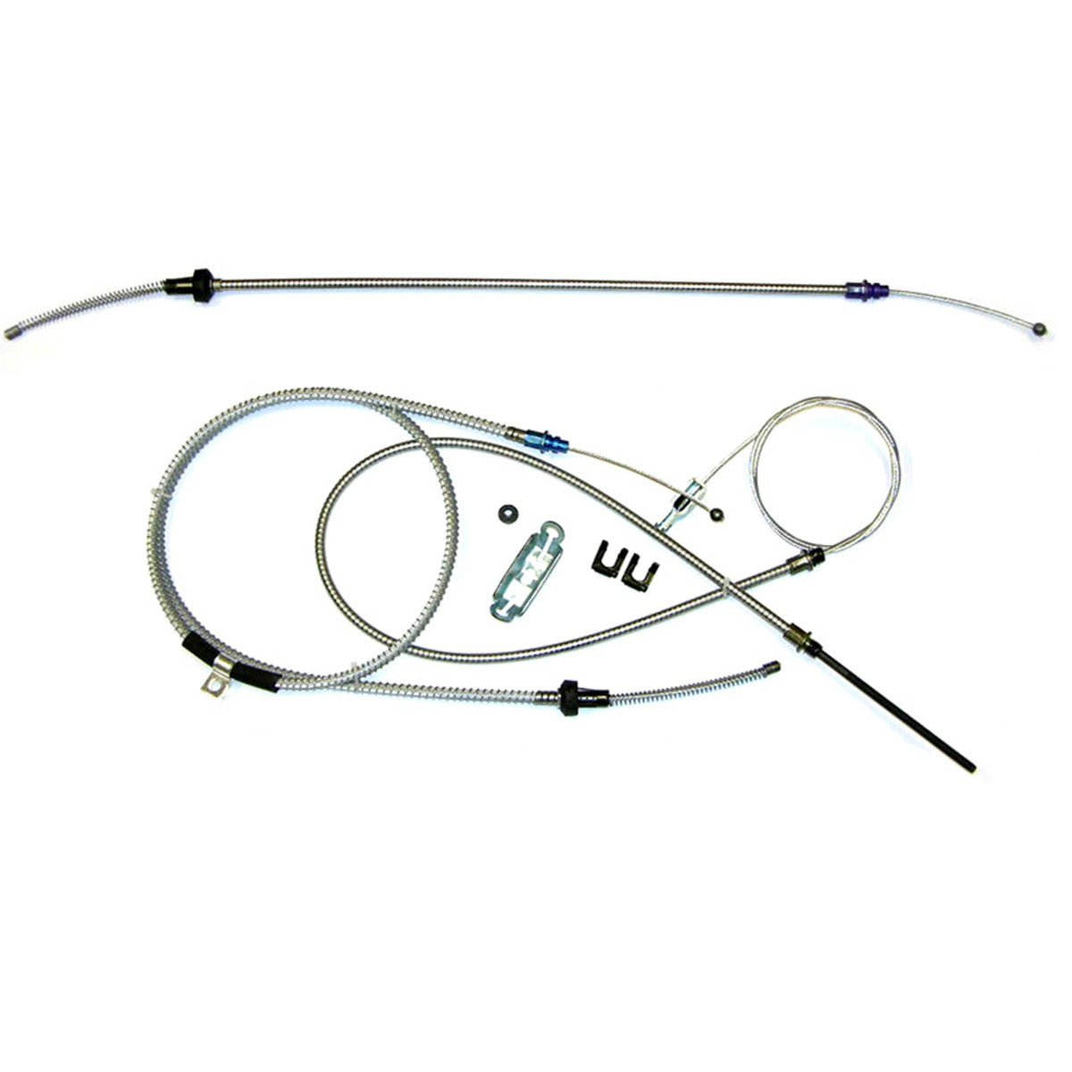 1967-74 Mopar A-Body Complete Parking Brake Cable Kit Without Intermediate OE Steel