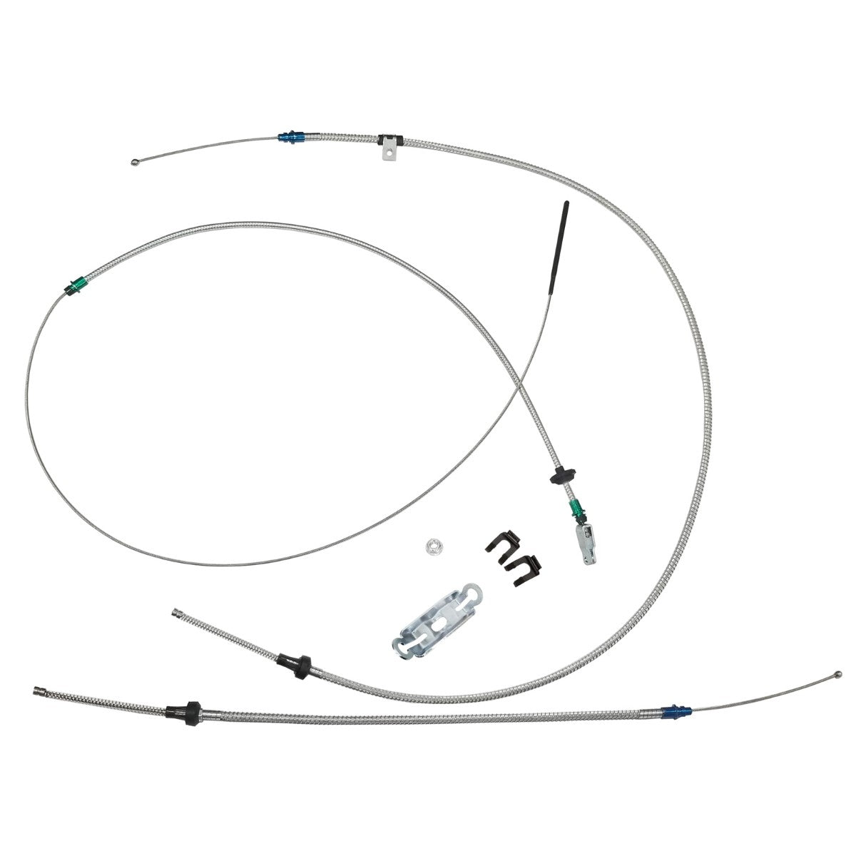1966-70 B-Body Mopar Complete Parking Brake Cable Kit, OE Steel