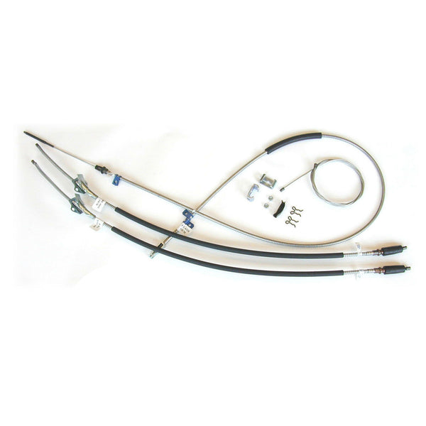 1969-70 Pontiac Catalina Complete Parking Brake Cable Kit - Rear Cables Snap In, OE Steel