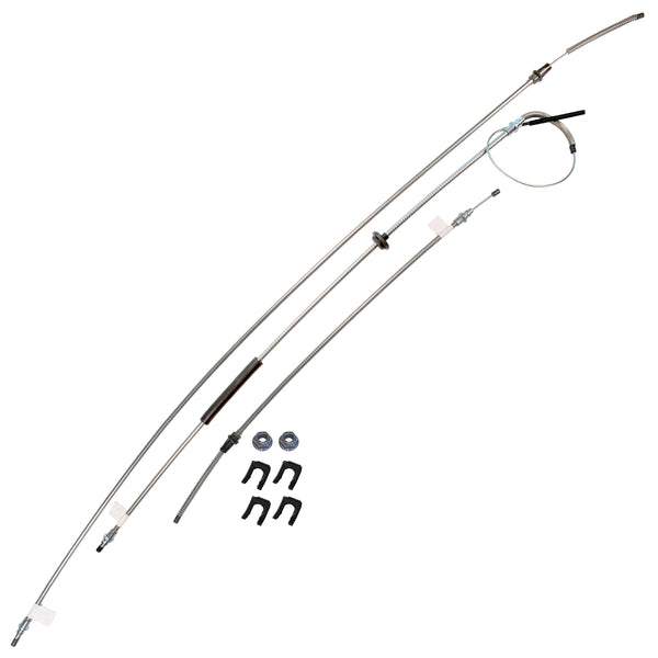 1978-80 Jeep CJ-7 Complete Parking Brake Cable Kit, OE Steel