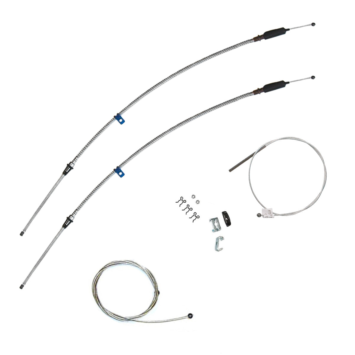 1958-64 Chevrolet Impala Complete Brake Cable Kit, OE Steel