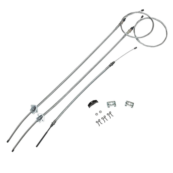 1963-64 Pontiac Grand Prix Catalina Complete Parking Brake Cable Kit, OE Steel