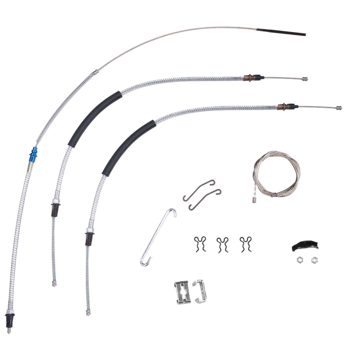 1970-72 Chevrolet Monte Carlo, T350 Manual, Parking Brake Cable Kit, OE Steel