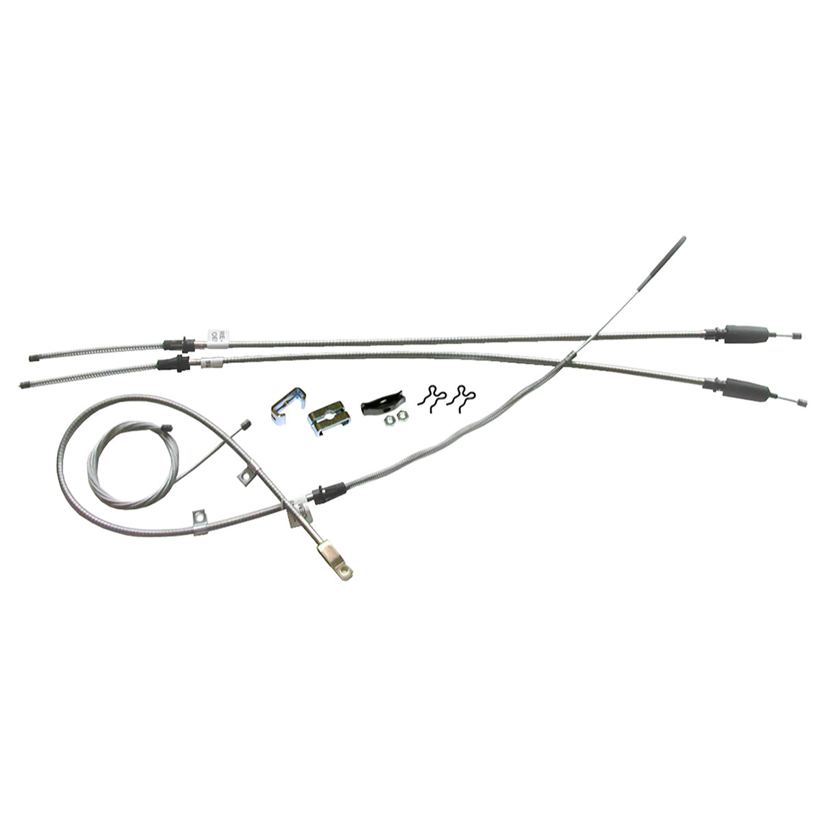 1966-68 Chevrolet GMC Truck 1/2 ton, 2wd, TH400, Short Bed, Coil Rear, Complete Parking Brake Cable Kit, OE Steel