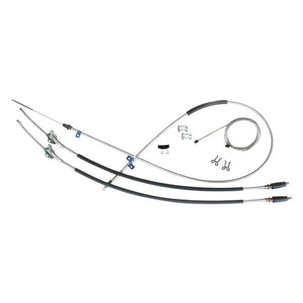 1969-72 Chevrolet Blazer 2wd, PG Manual Trans, Leaf Rear, Complete Brake Cable Kit, OE Steel