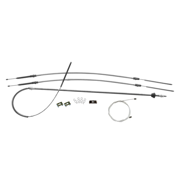 1973-84 Chevrolet GMC Truck 1/2 ton, 2wd, Longbed & Shortbed Complete Parking Brake Cable Kit, OE Steel