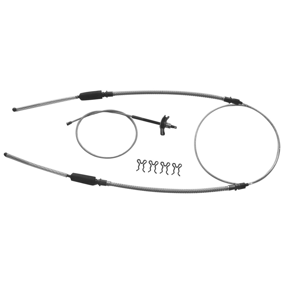 1967-79 Corvette Parking Brake Cable Kit w/Hardware, OE Steel