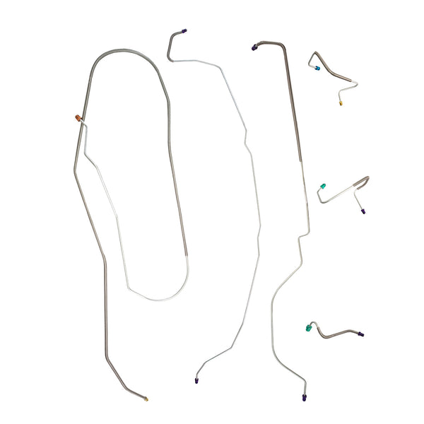 1968-69 Buick Riviera Power Drum Complete Brake Line Kit, OE Steel