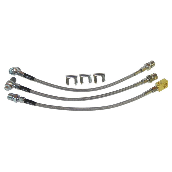 1969 GM F-body Camaro Front Disc Rear Drum 3 Hose Kit, 6pc, Stainless