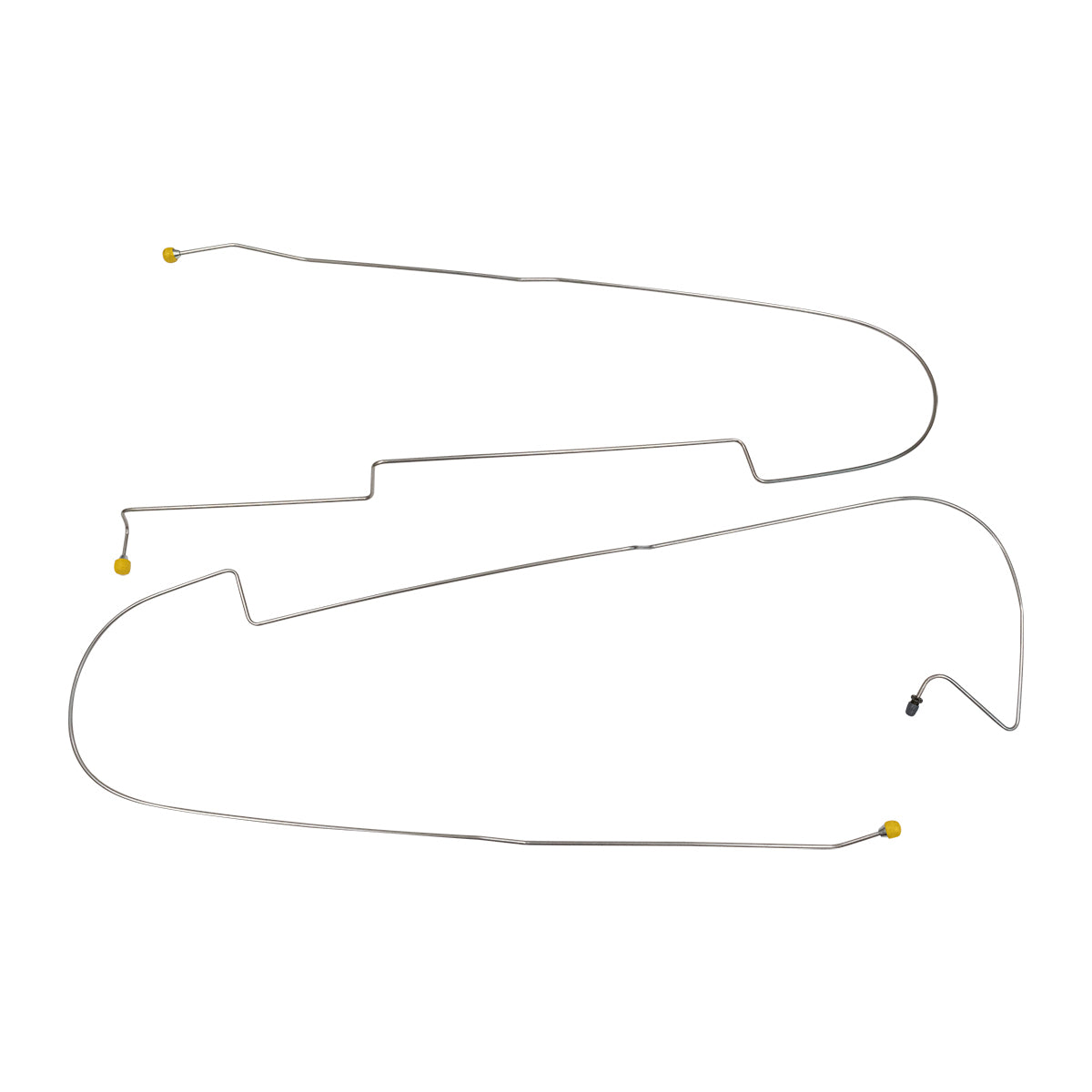 2000-05 Cadillac DeVille Four-Wheel Disc ABS Front to Rear Brake Lines 2pc, OE Steel