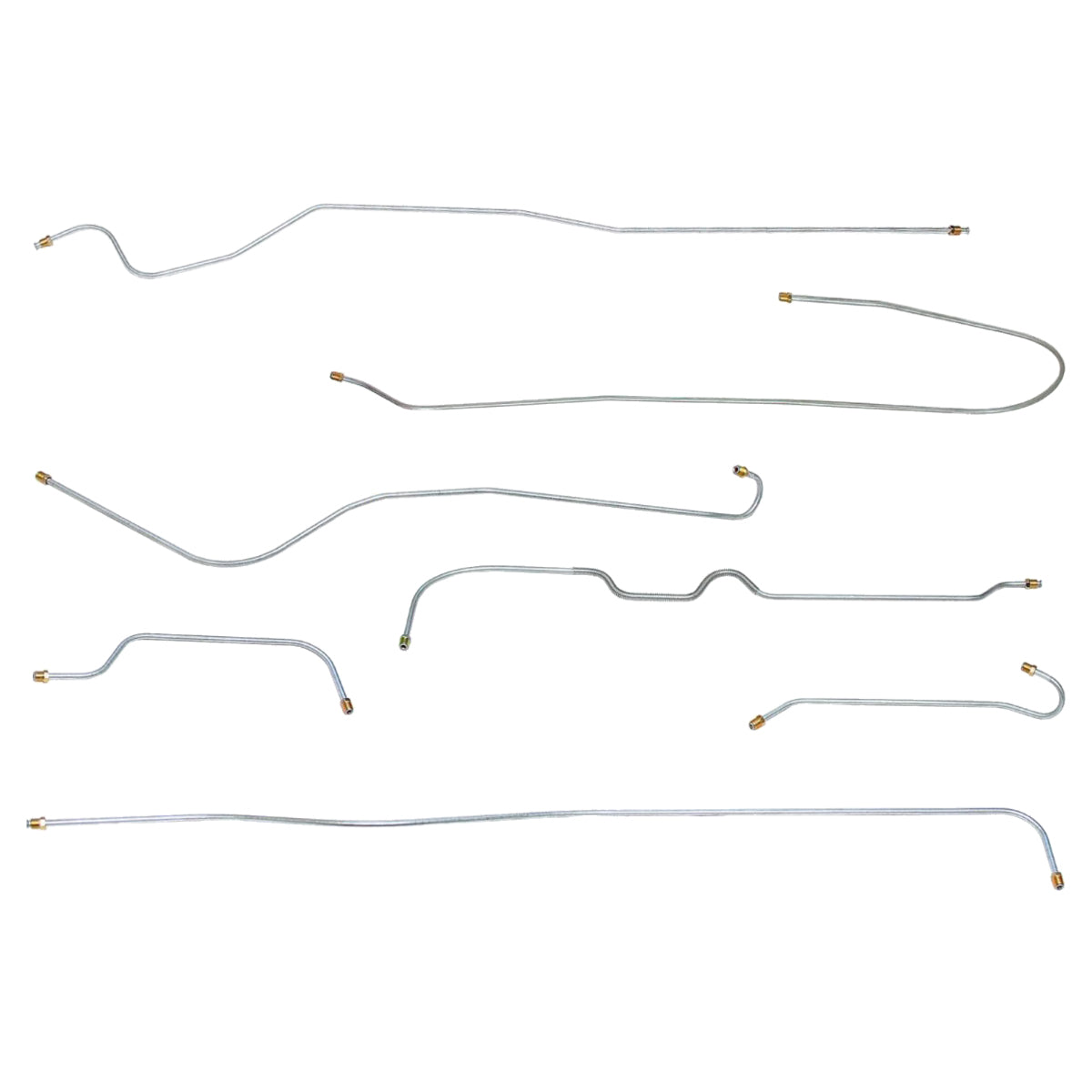 1940 Cadillac Series 62 129" WB Complete Brake Line Kit 6pc, OE Steel